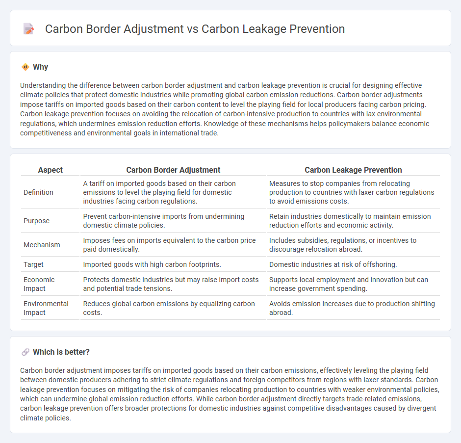 Carbon Border Adjustment vs Carbon Leakage Prevention in Economy