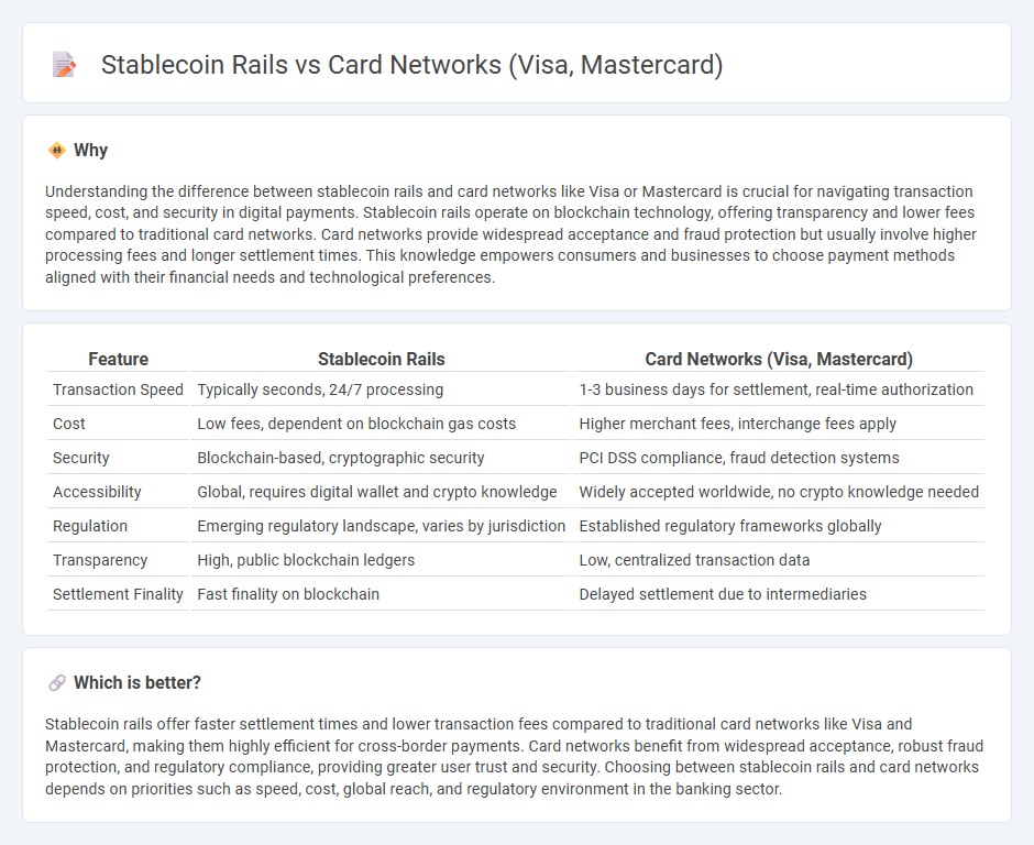 Stablecoin Rails vs Card Networks (Visa, Mastercard) in Banking
