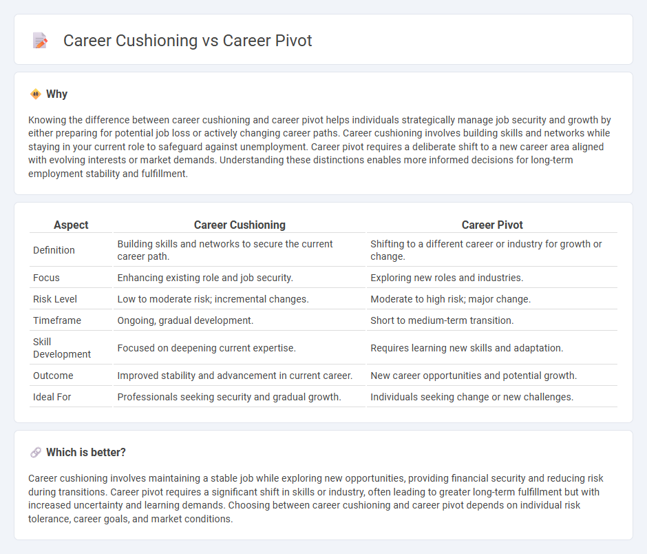Career Cushioning vs Career Pivot in Employment