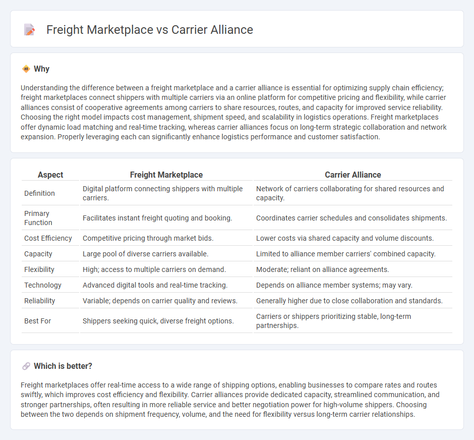 Freight Marketplace vs Carrier Alliance in Logistics