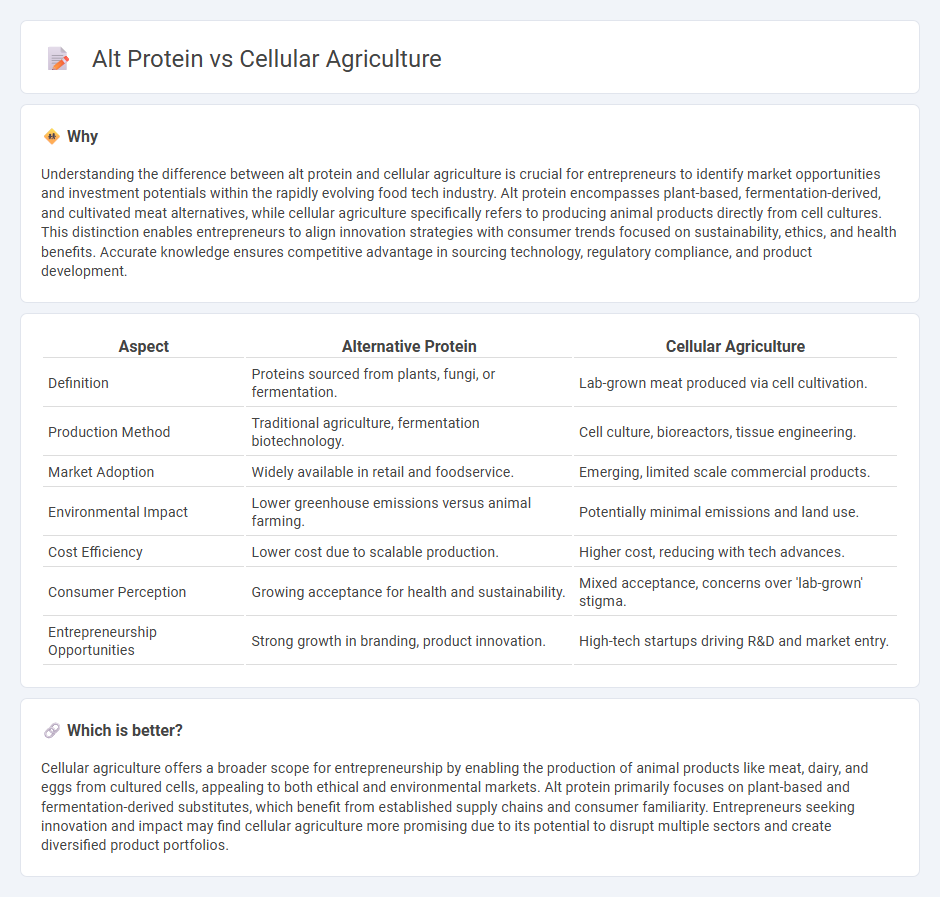 Alt Protein vs Cellular Agriculture in Entrepreneurship