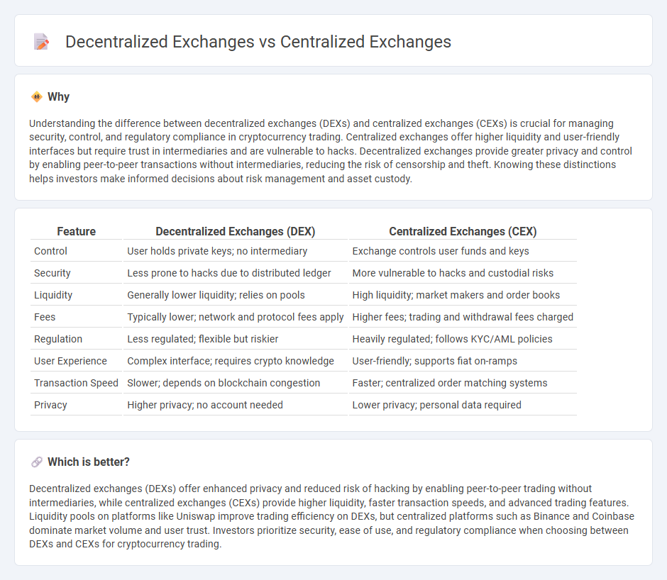 Decentralized Exchanges vs Centralized Exchanges in Finance