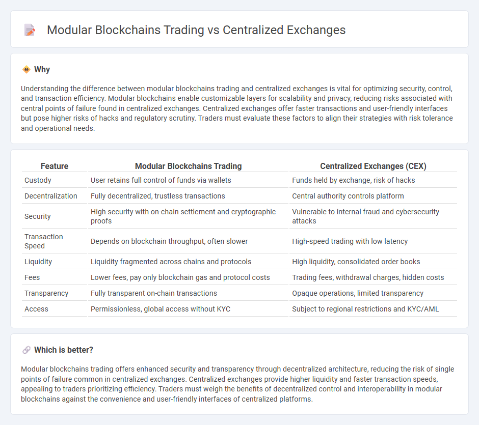 Modular Blockchains Trading vs Centralized Exchanges in Trading