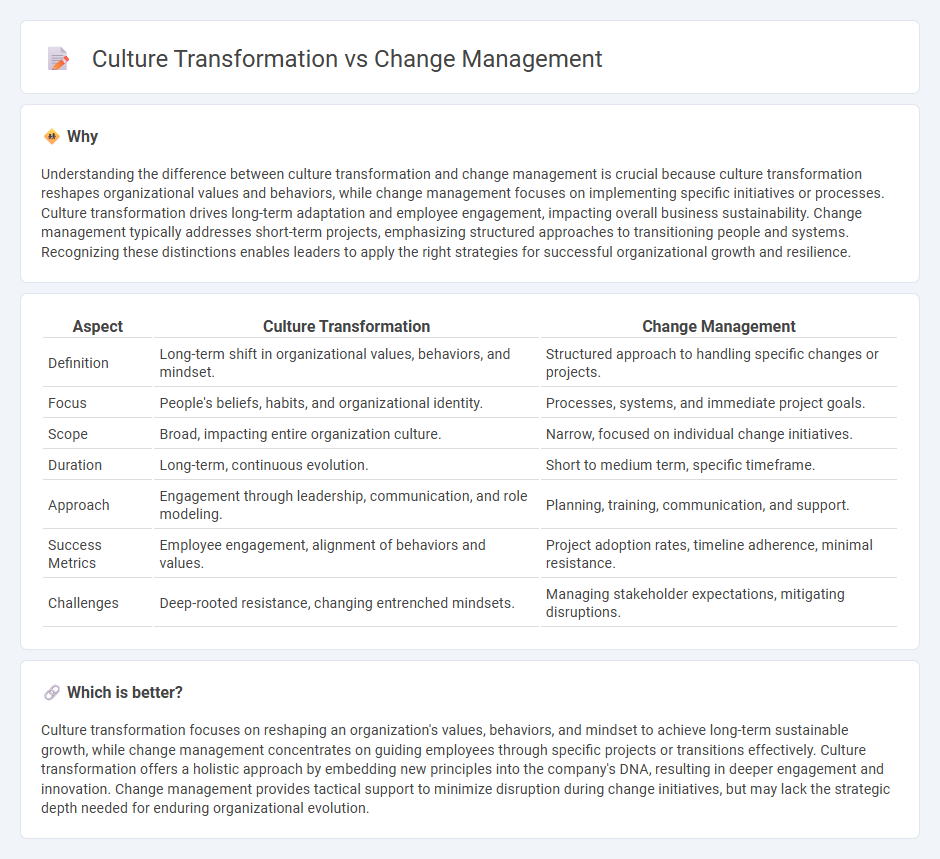 Culture Transformation vs Change Management in Consulting