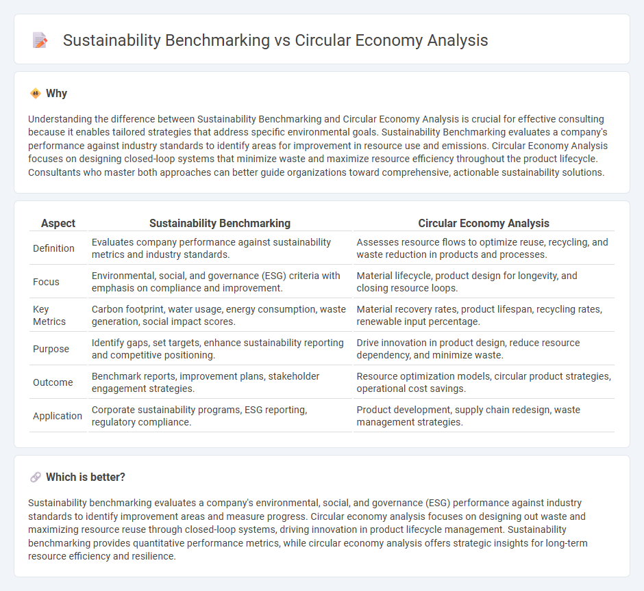 Sustainability Benchmarking vs Circular Economy Analysis in Consulting