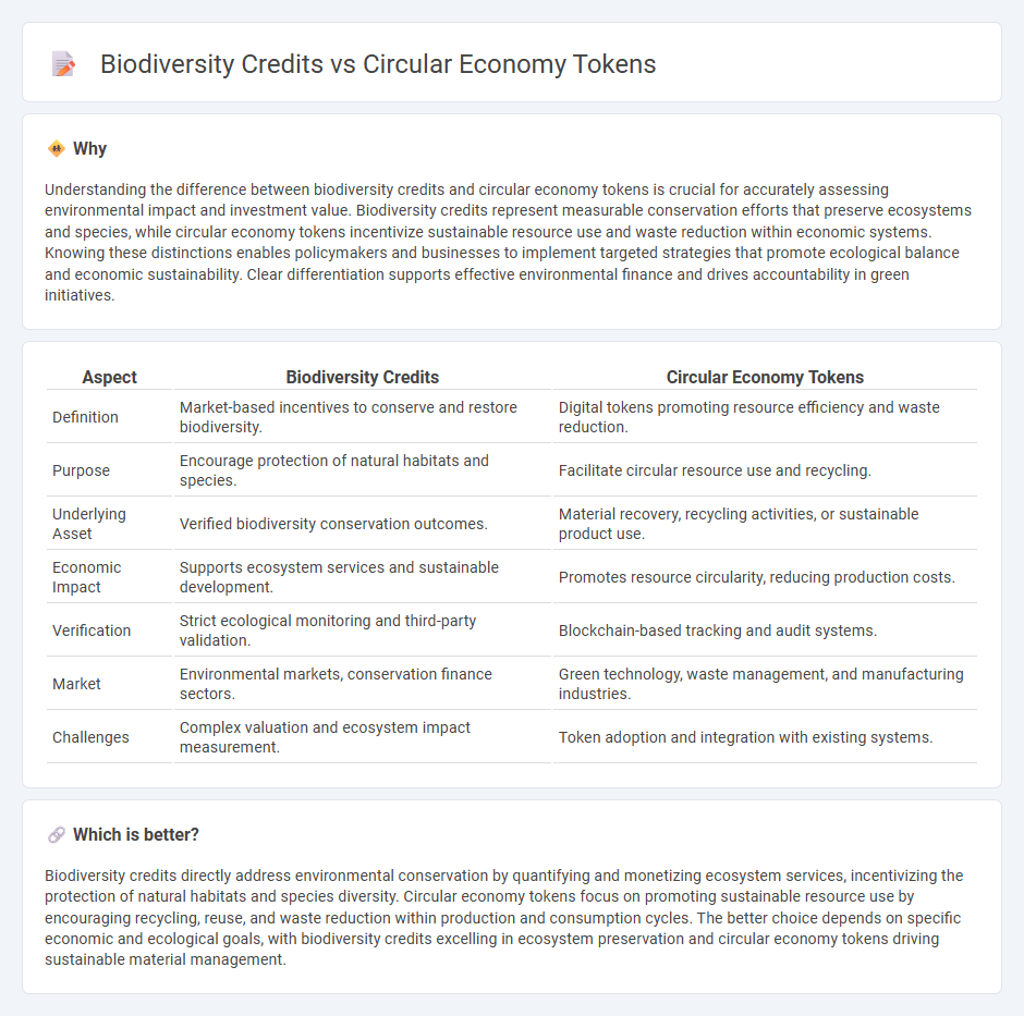 Biodiversity Credits vs Circular Economy Tokens in Economy