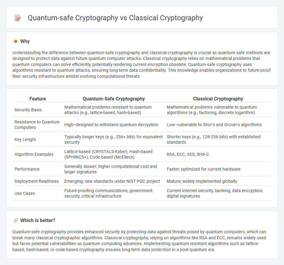 Quantum-Safe Cryptography vs Classical Cryptography in Technology