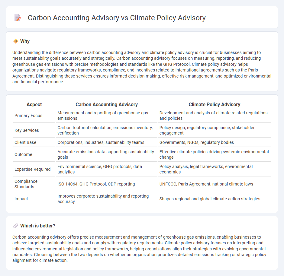 Carbon Accounting Advisory vs Climate Policy Advisory in Consulting