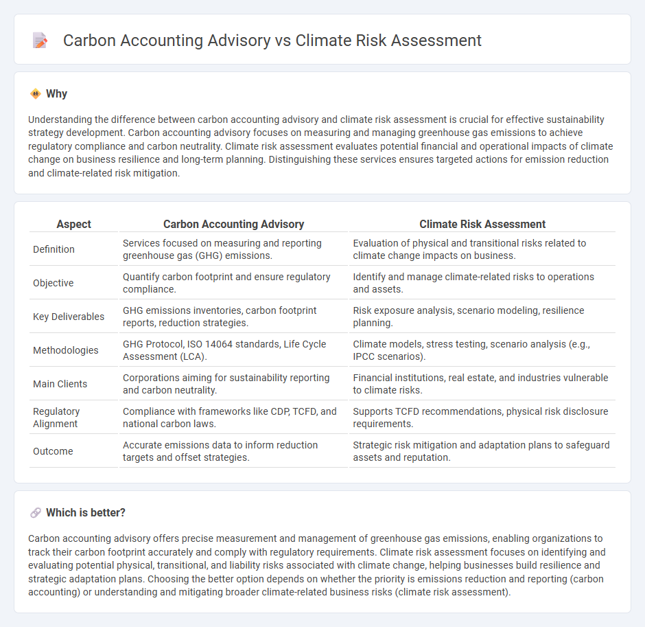Carbon Accounting Advisory vs Climate Risk Assessment in Consulting