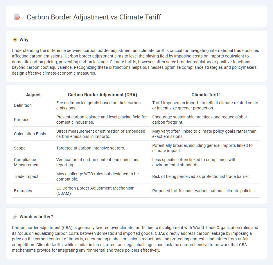 Carbon Border Adjustment vs Climate Tariff in Economy