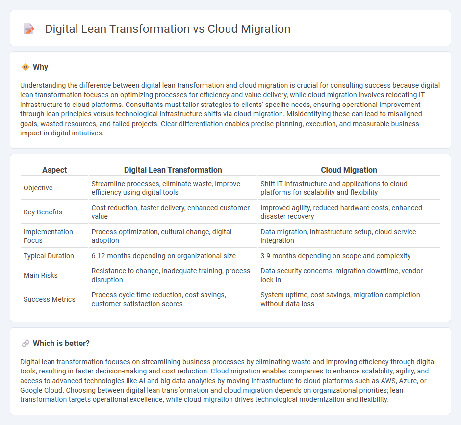 Digital Lean Transformation vs Cloud Migration in Consulting