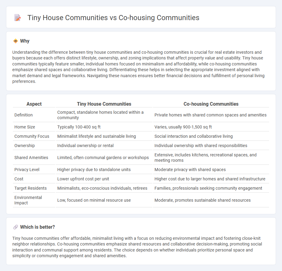Tiny House Communities vs Co-Housing Communities in Real Estate