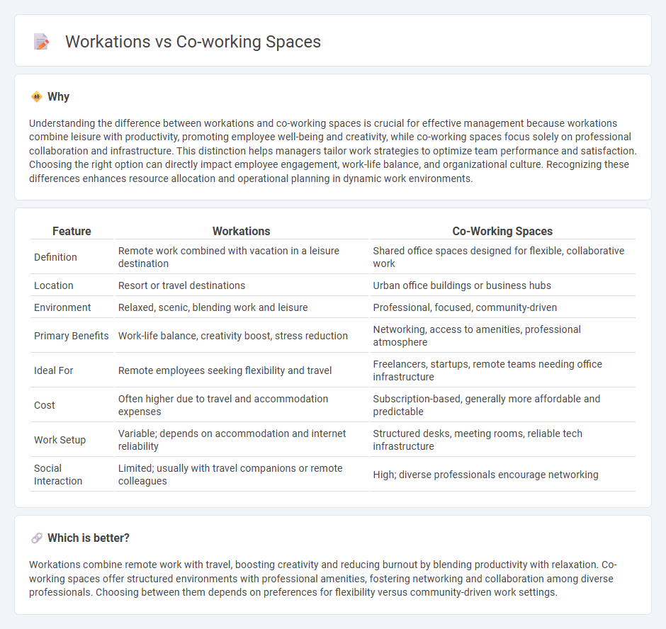 Workations vs Co-Working Spaces in Management