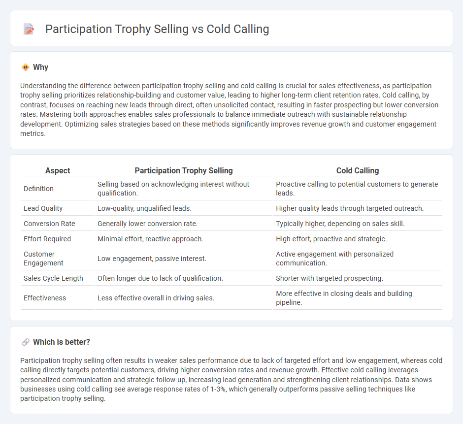 Participation Trophy Selling vs Cold Calling in Sales