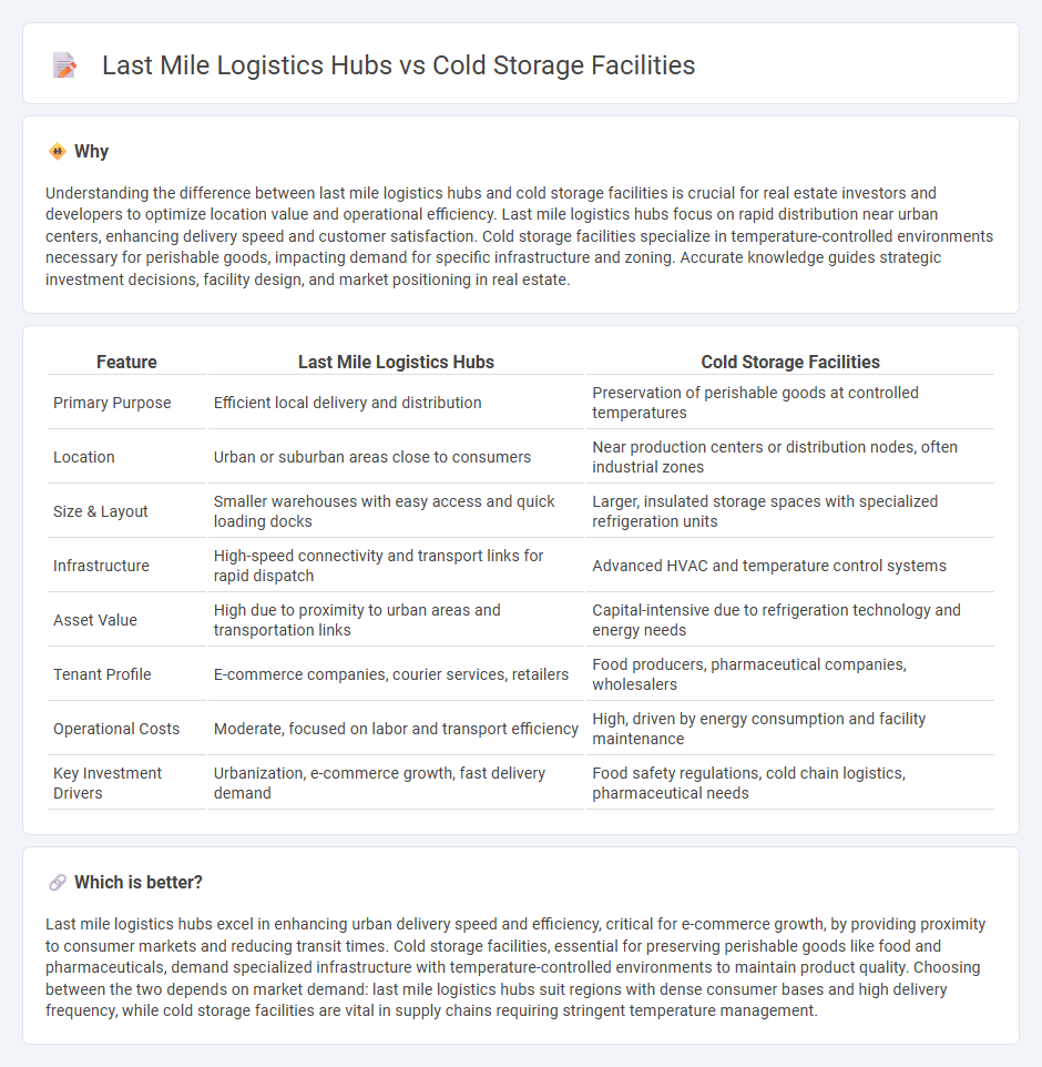 Last Mile Logistics Hubs vs Cold Storage Facilities in Real Estate