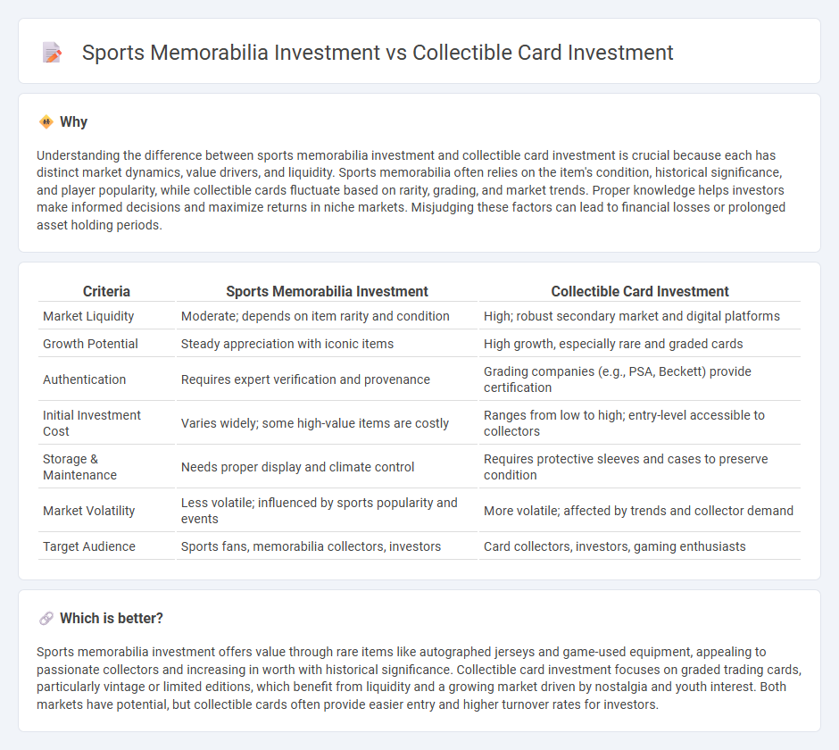 Sports Memorabilia Investment vs Collectible Card Investment in Investment
