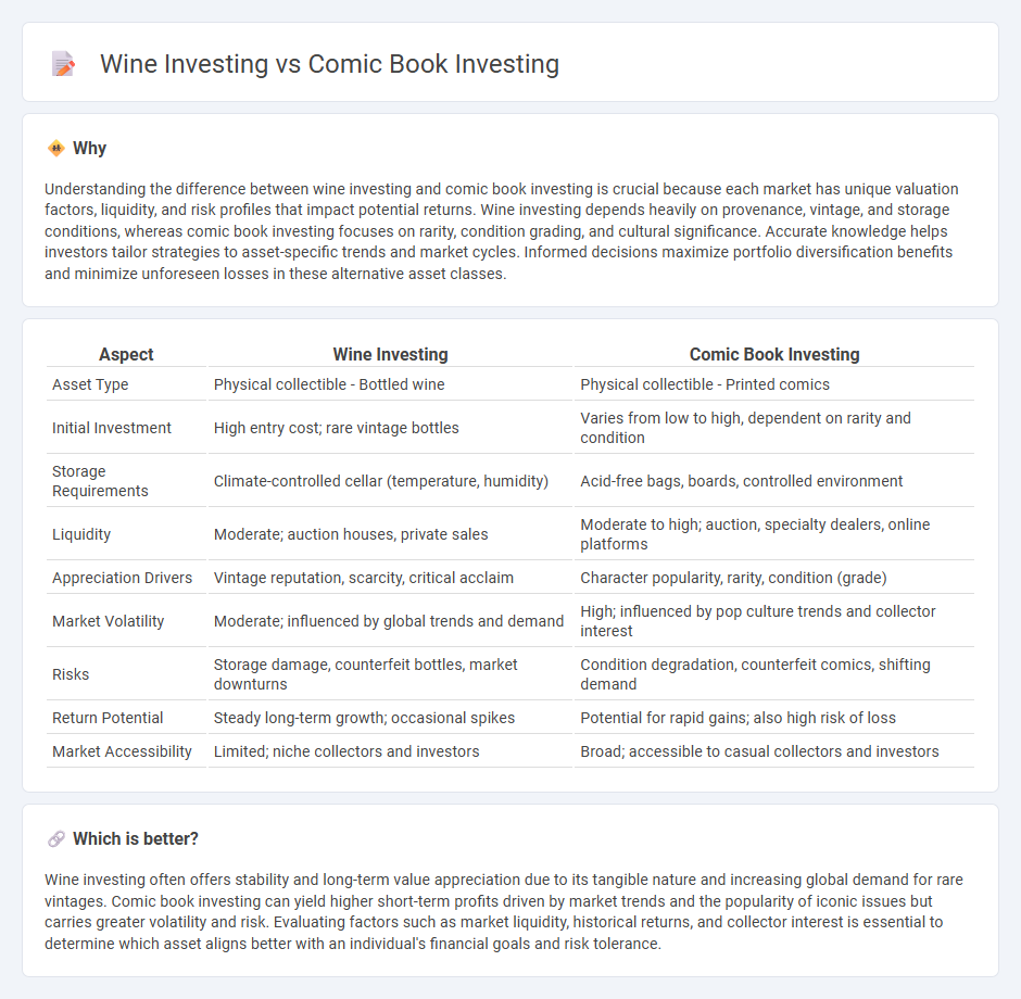 Wine Investing vs Comic Book Investing in Investment