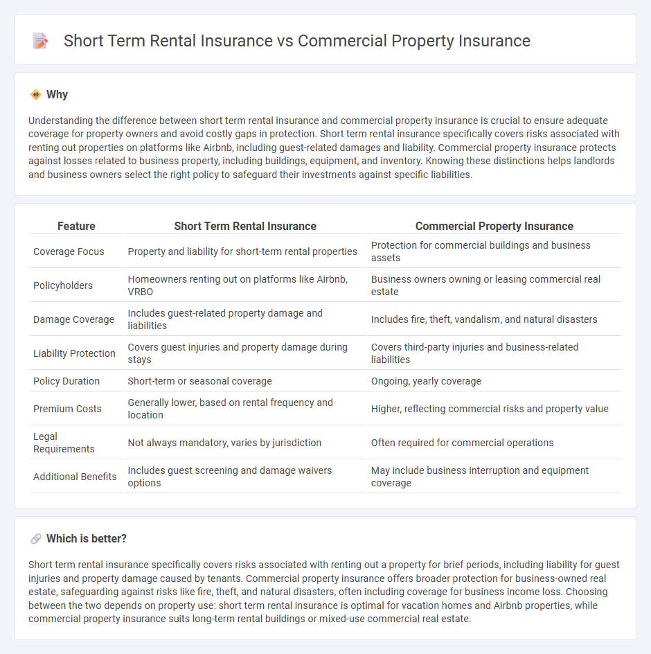 Short Term Rental Insurance vs Commercial Property Insurance in Insurance
