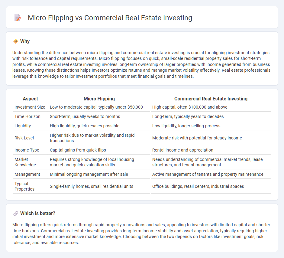 Micro Flipping vs Commercial Real Estate Investing in Real Estate