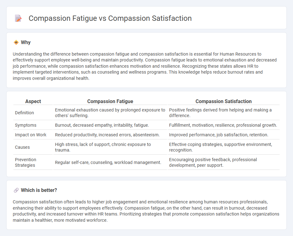 Compassion Fatigue vs Compassion Satisfaction in Human Resources