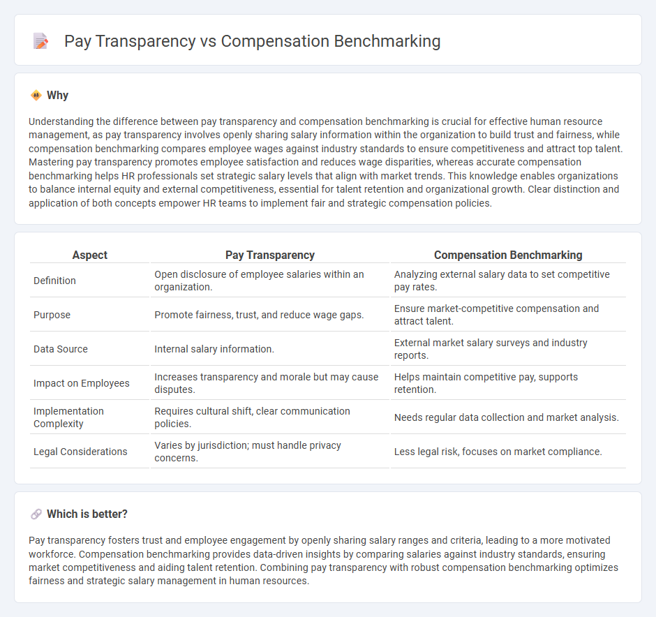 Pay Transparency vs Compensation Benchmarking in Human Resources