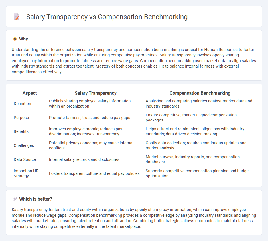 Salary Transparency vs Compensation Benchmarking in Human Resources