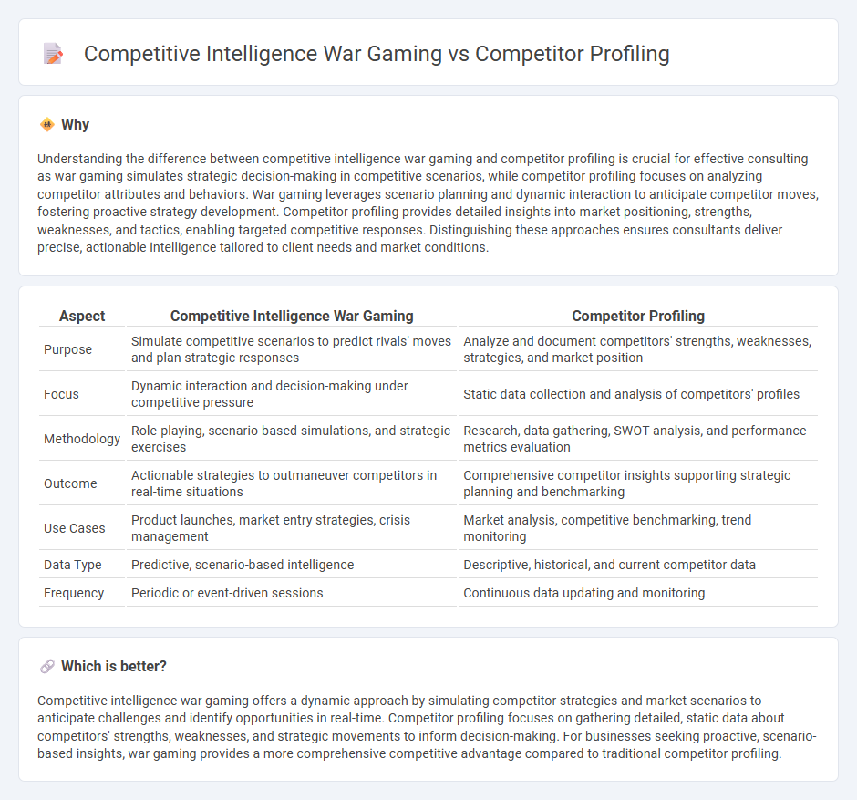 Competitive Intelligence War Gaming vs Competitor Profiling in Consulting