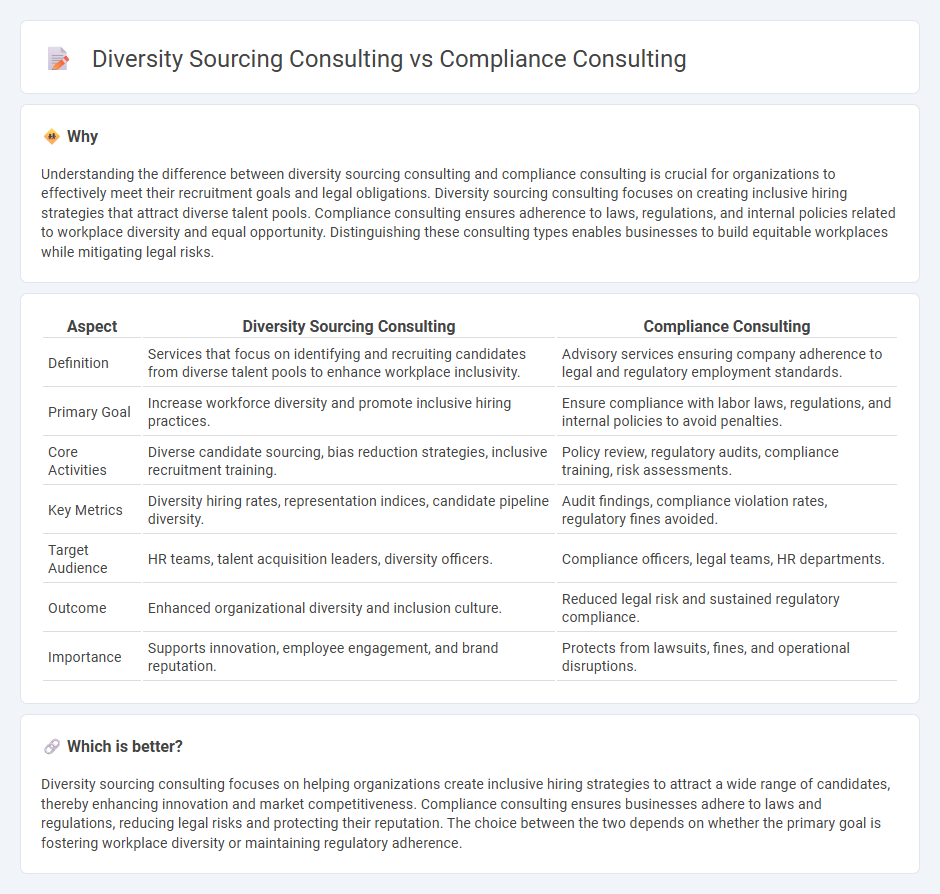 Diversity Sourcing Consulting vs Compliance Consulting in Consulting