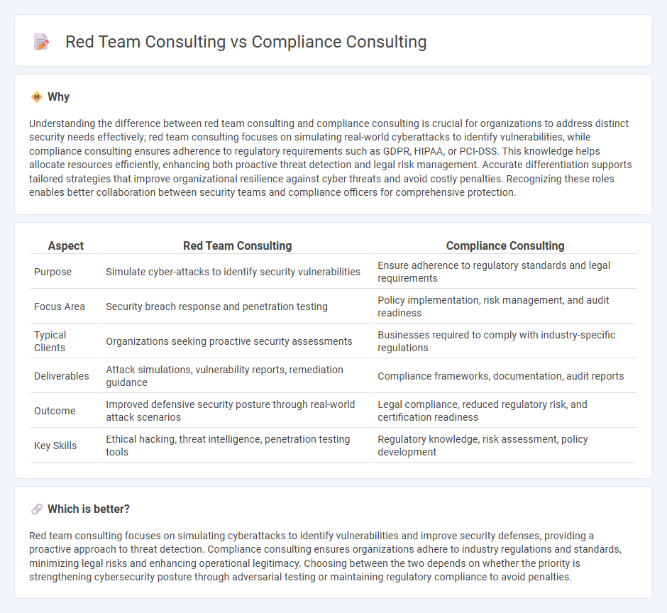Red Team Consulting vs Compliance Consulting in Consulting