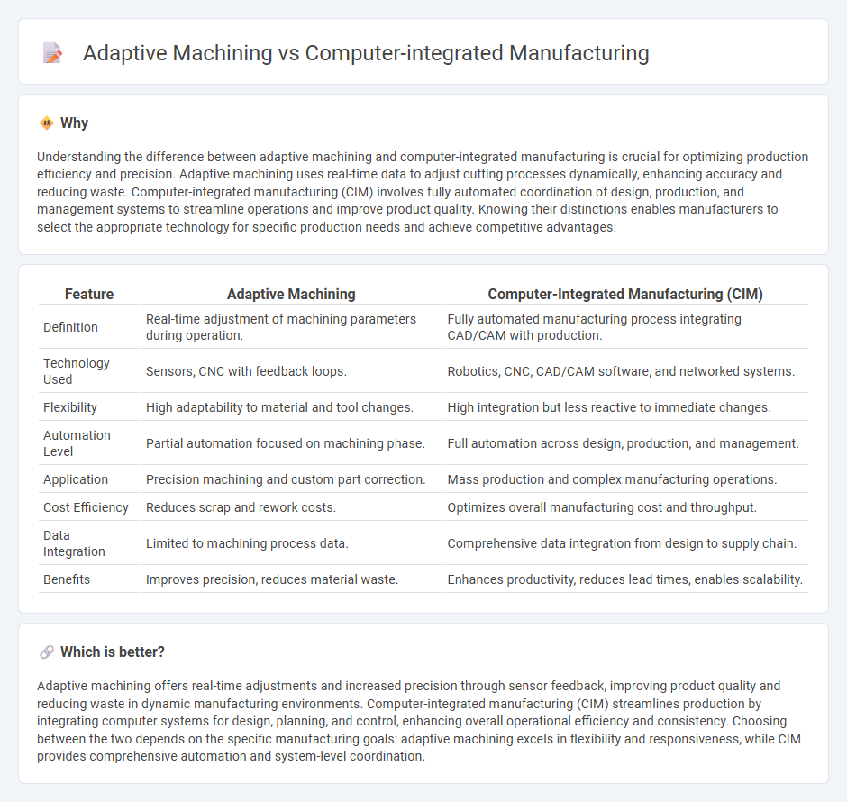 Adaptive Machining vs Computer-Integrated Manufacturing in Manufacturing