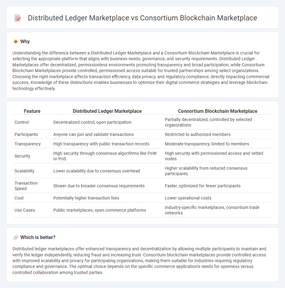 Distributed Ledger Marketplace vs Consortium Blockchain Marketplace in Commerce