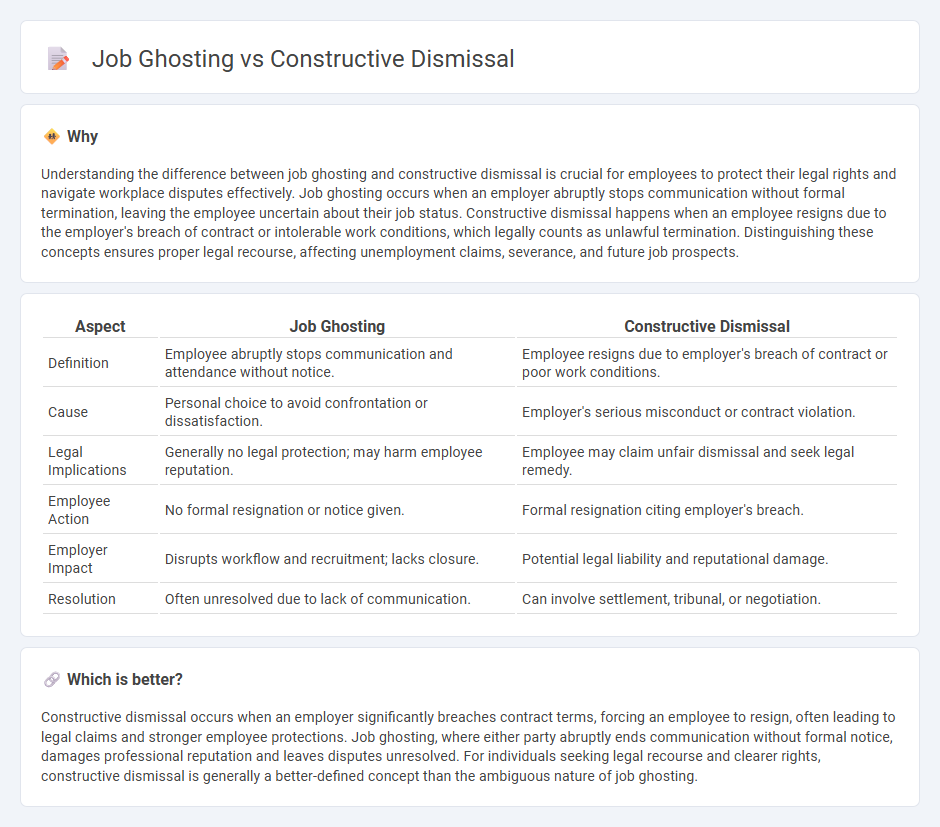 Job Ghosting vs Constructive Dismissal in Employment