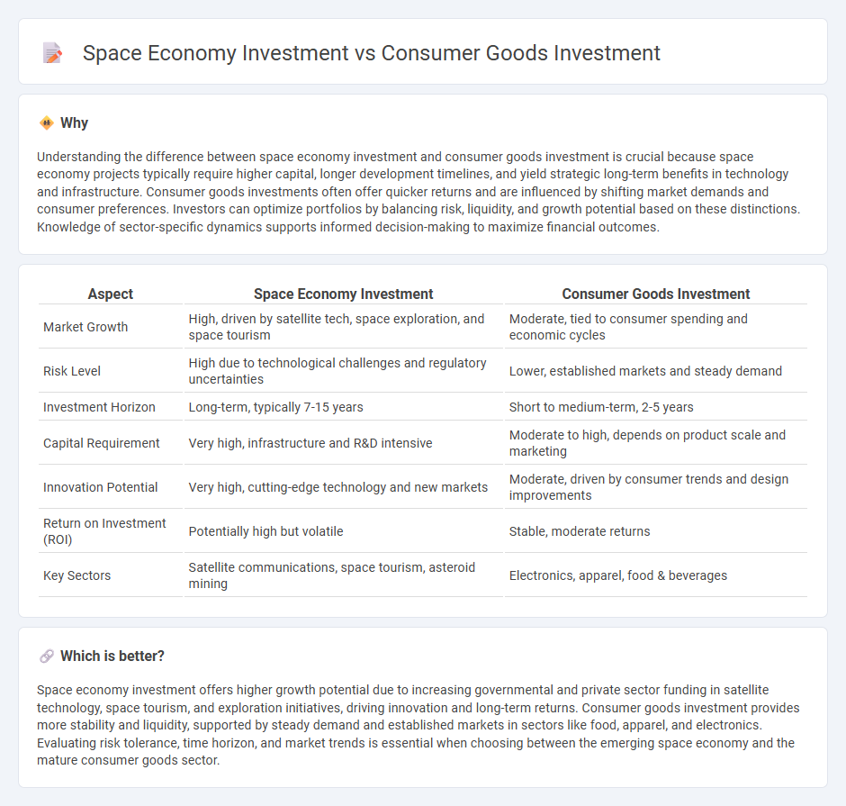 Space Economy Investment vs Consumer Goods Investment in Investment