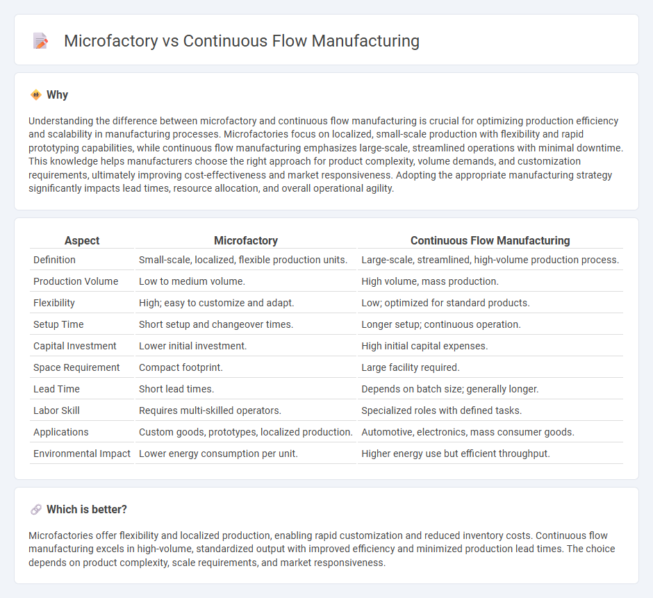 Microfactory vs Continuous Flow Manufacturing in Manufacturing