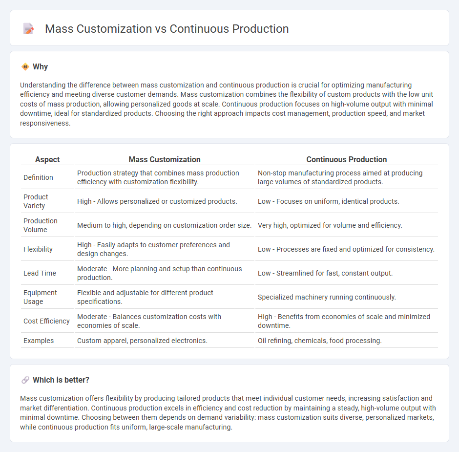 Mass Customization vs Continuous Production in Manufacturing