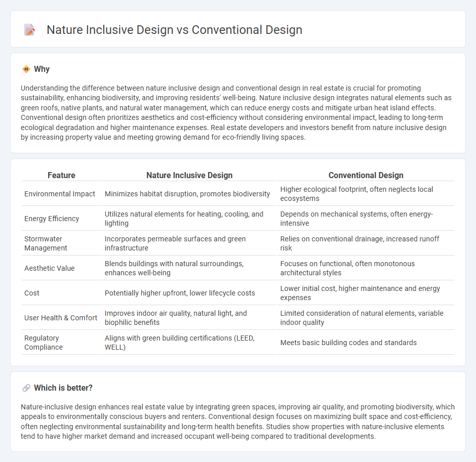 Nature Inclusive Design vs Conventional Design in Real Estate