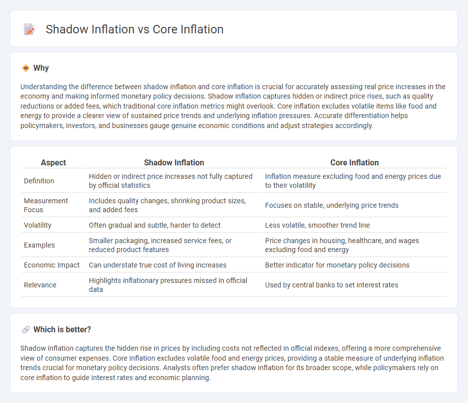 Shadow Inflation vs Core Inflation in Economy