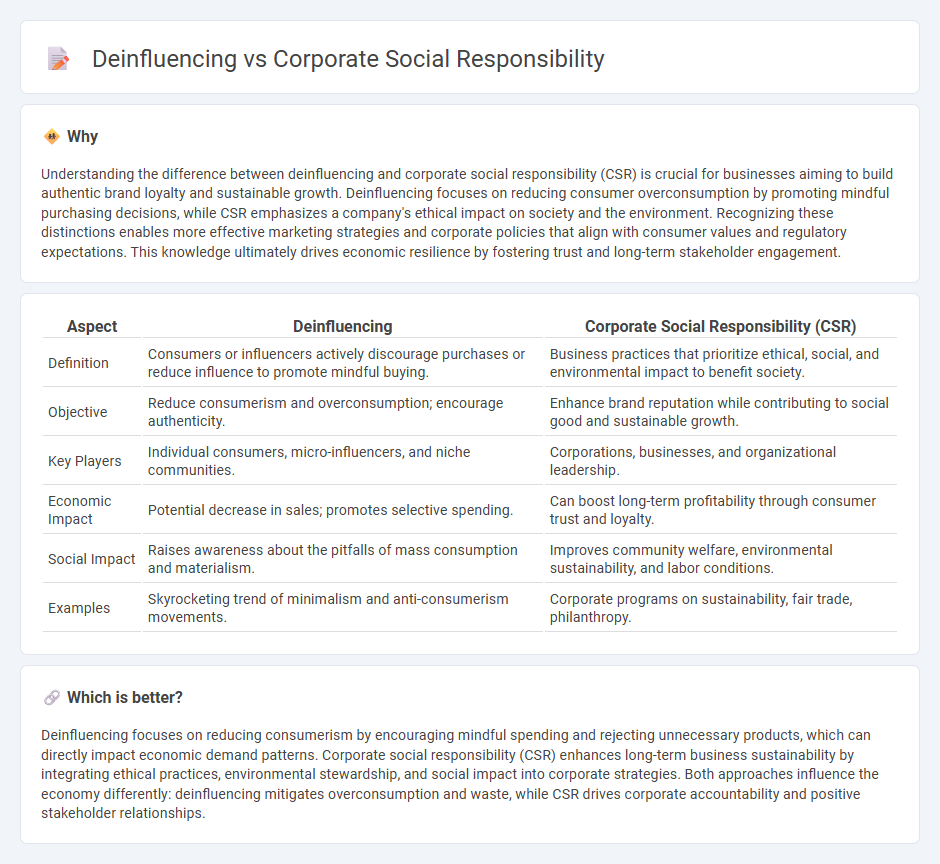 Deinfluencing vs Corporate Social Responsibility in Economy