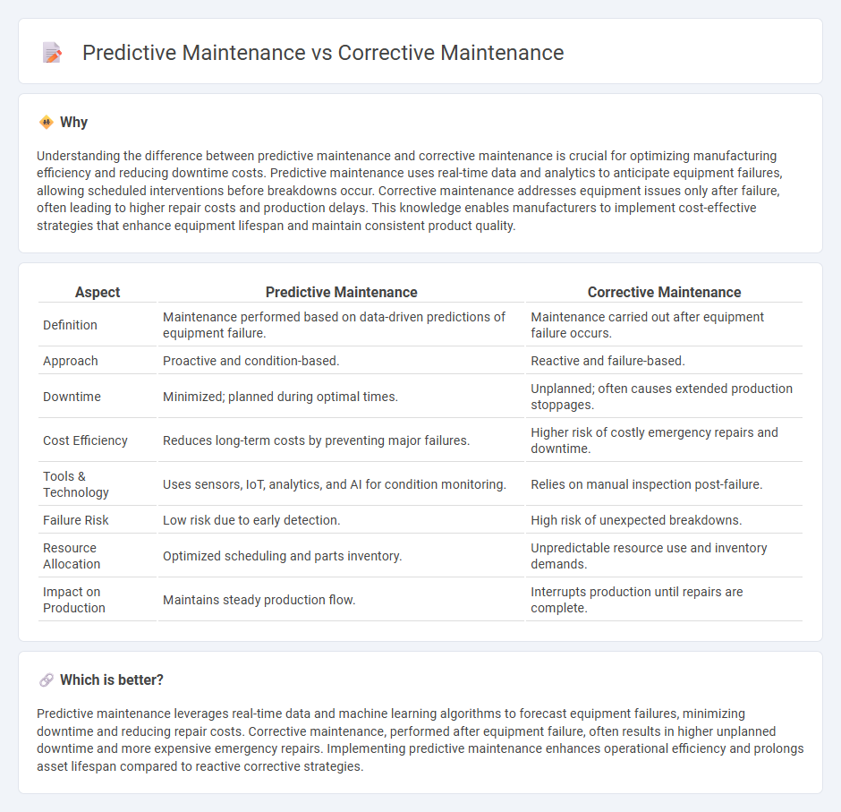 Predictive Maintenance vs Corrective Maintenance in Manufacturing