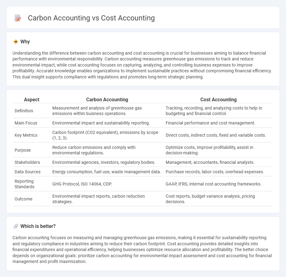 Carbon Accounting vs Cost Accounting in Accounting