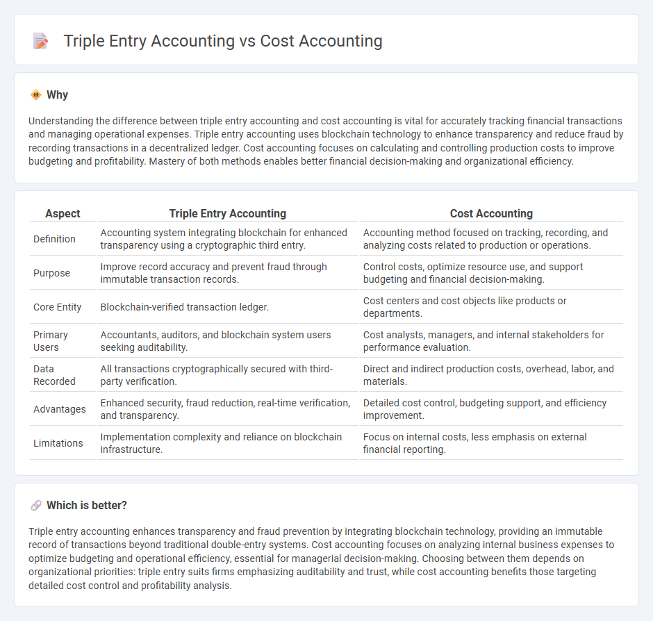 Triple Entry Accounting vs Cost Accounting in Accounting