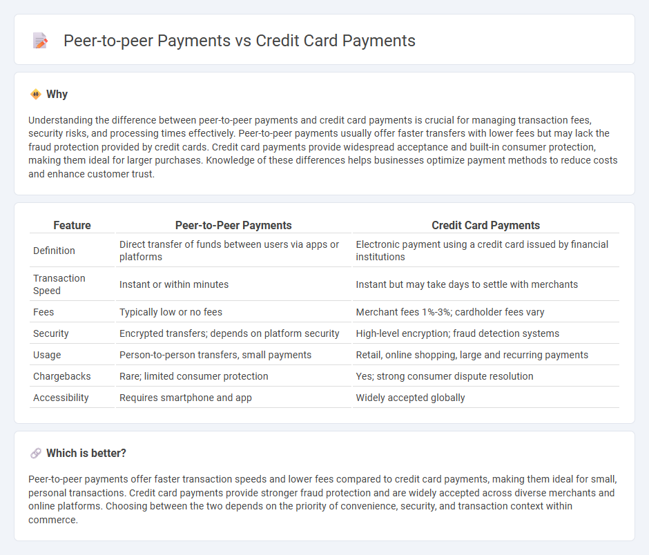 Peer-To-Peer Payments vs Credit Card Payments in Commerce