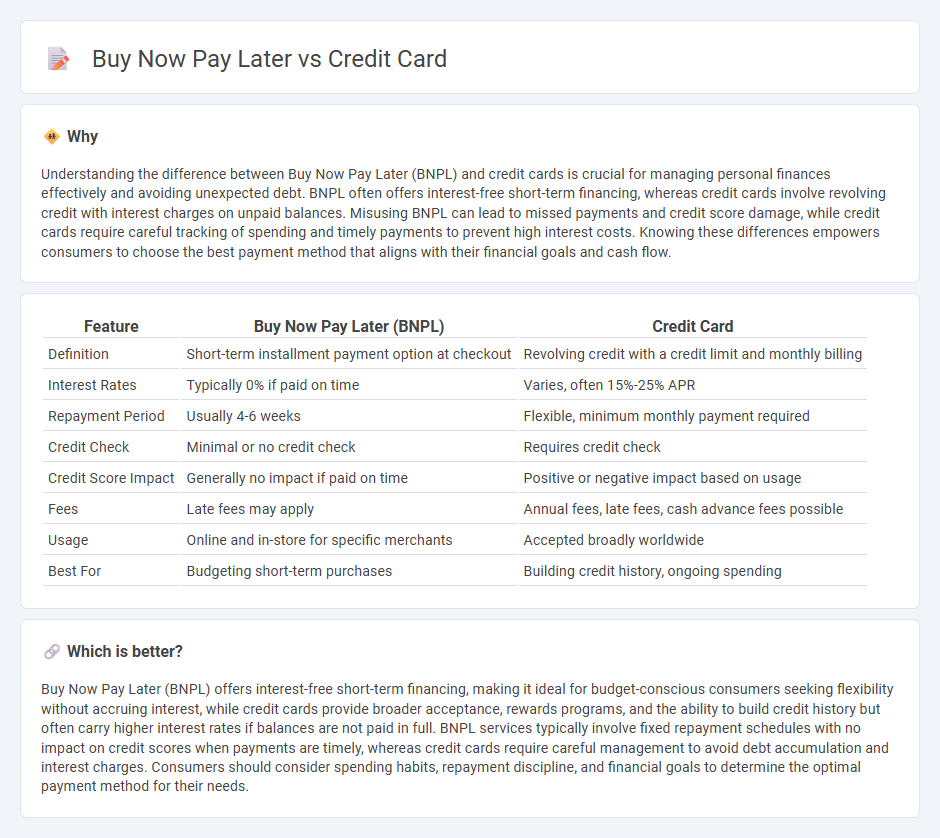 Buy Now Pay Later vs Credit Card in Finance