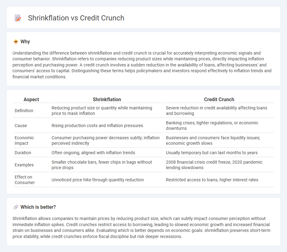Shrinkflation vs Credit Crunch in Economy