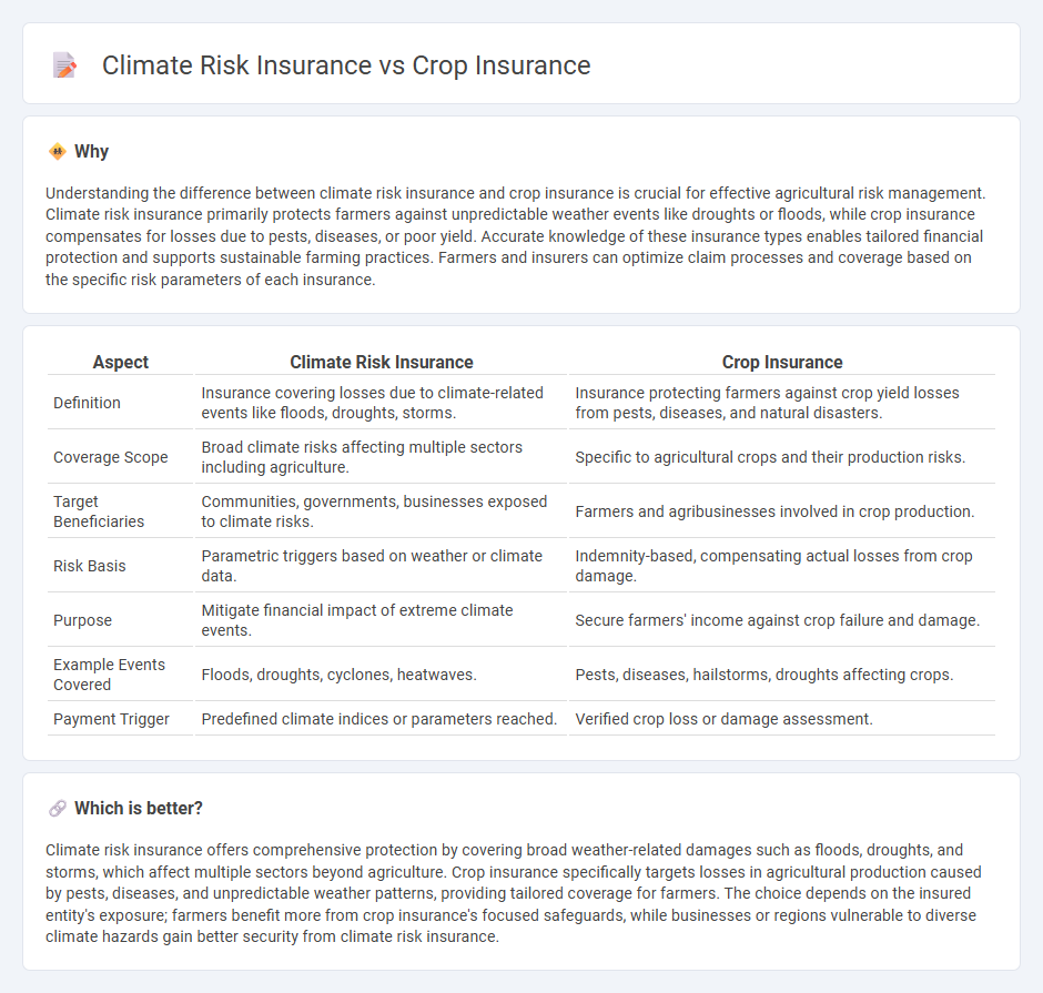 Climate Risk Insurance vs Crop Insurance in Insurance