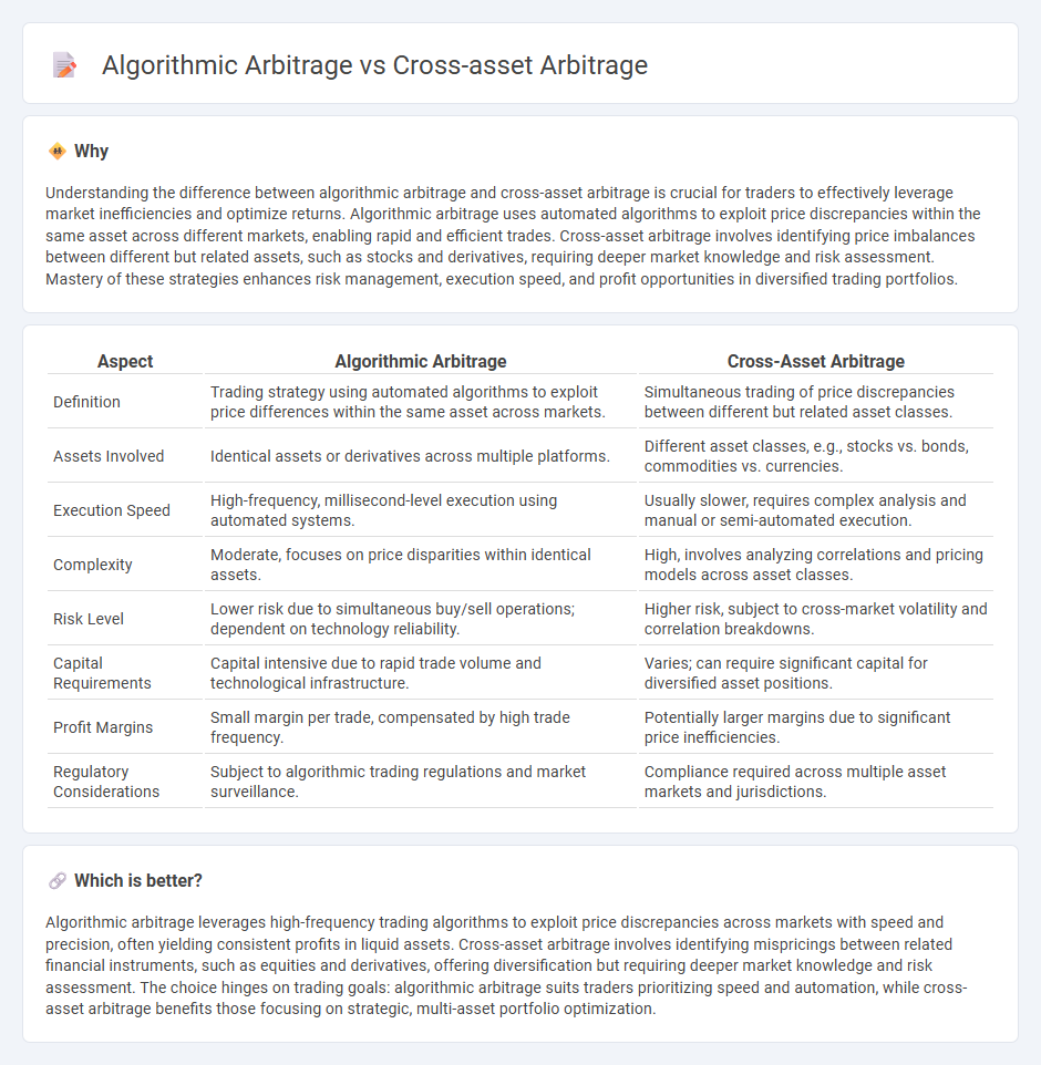 Algorithmic Arbitrage vs Cross-Asset Arbitrage in Trading