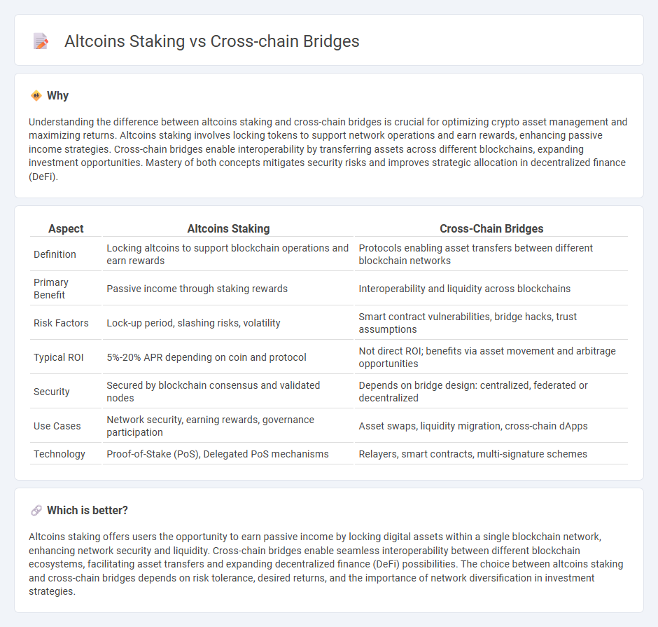 Altcoins Staking vs Cross-Chain Bridges in Finance