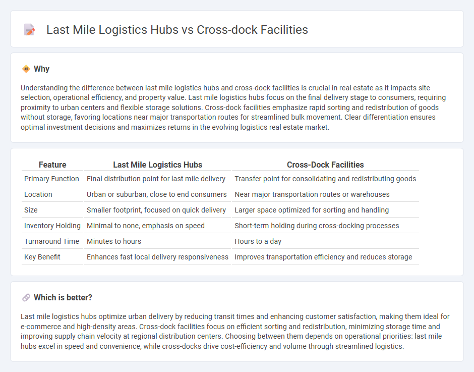 Last Mile Logistics Hubs vs Cross-Dock Facilities in Real Estate