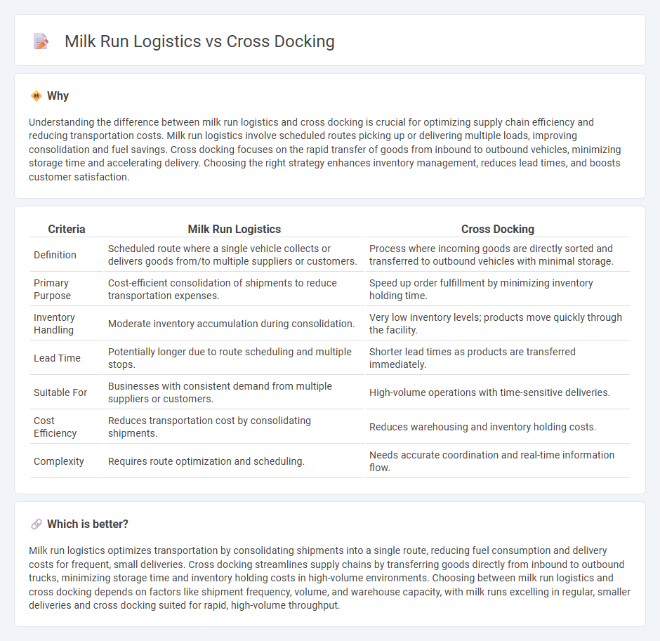 Milk Run Logistics vs Cross Docking in Logistics