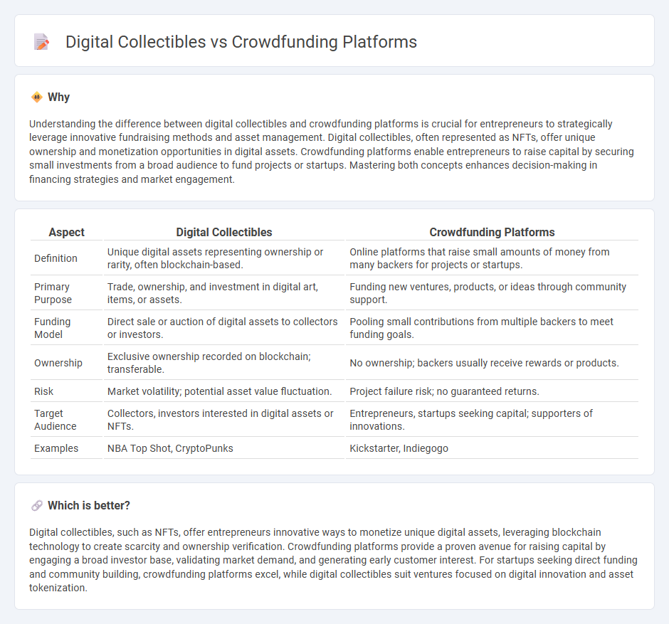 Digital Collectibles vs Crowdfunding Platforms in Entrepreneurship